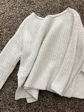 Lou & Grey - Women's Oversized Gray Knit Sweater - Medium